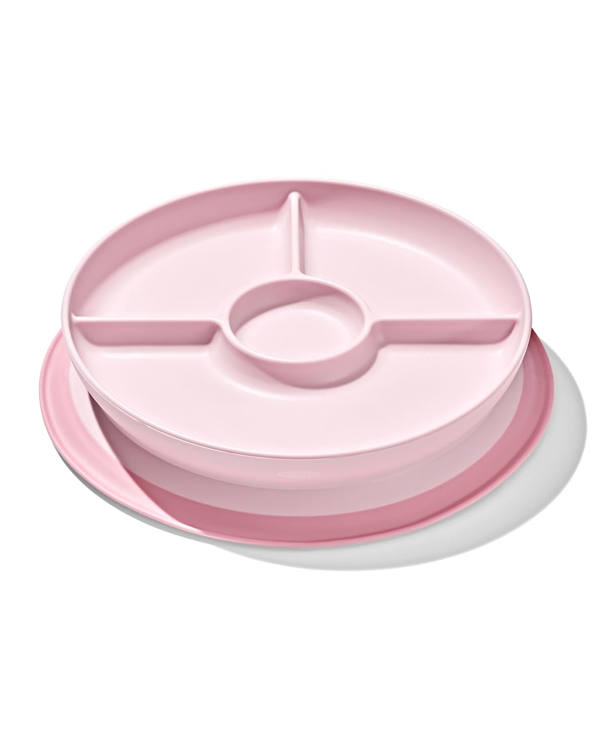 OXO Tot Stick & Stay Suction Divided Plate (Blossom) - Kidsy
