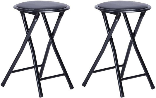 Pemberly Row Folding Chairs Set of 2 (Black) - Kidsy