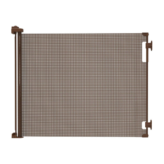 Perma Child Safety Retractable Baby Gate 33" Tall, 71" Wide (Brown) - Kidsy