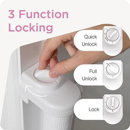 Perma Retractable Baby Gate 33" x 71" (White) - Kidsy