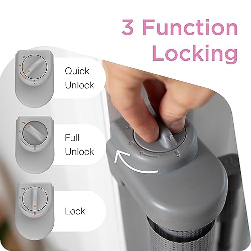 Perma Retractable Baby Gate (Gray) - Kidsy