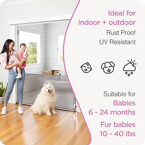 Perma Retractable Baby Gate (Gray) - Kidsy