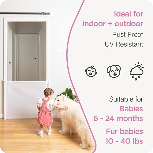 Perma Retractable Baby Gate (White) - Kidsy