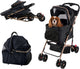 PETMAKER 2-in-1 Lightweight Foldable Pet Stroller with Detachable Carrier (Black) - Kidsy
