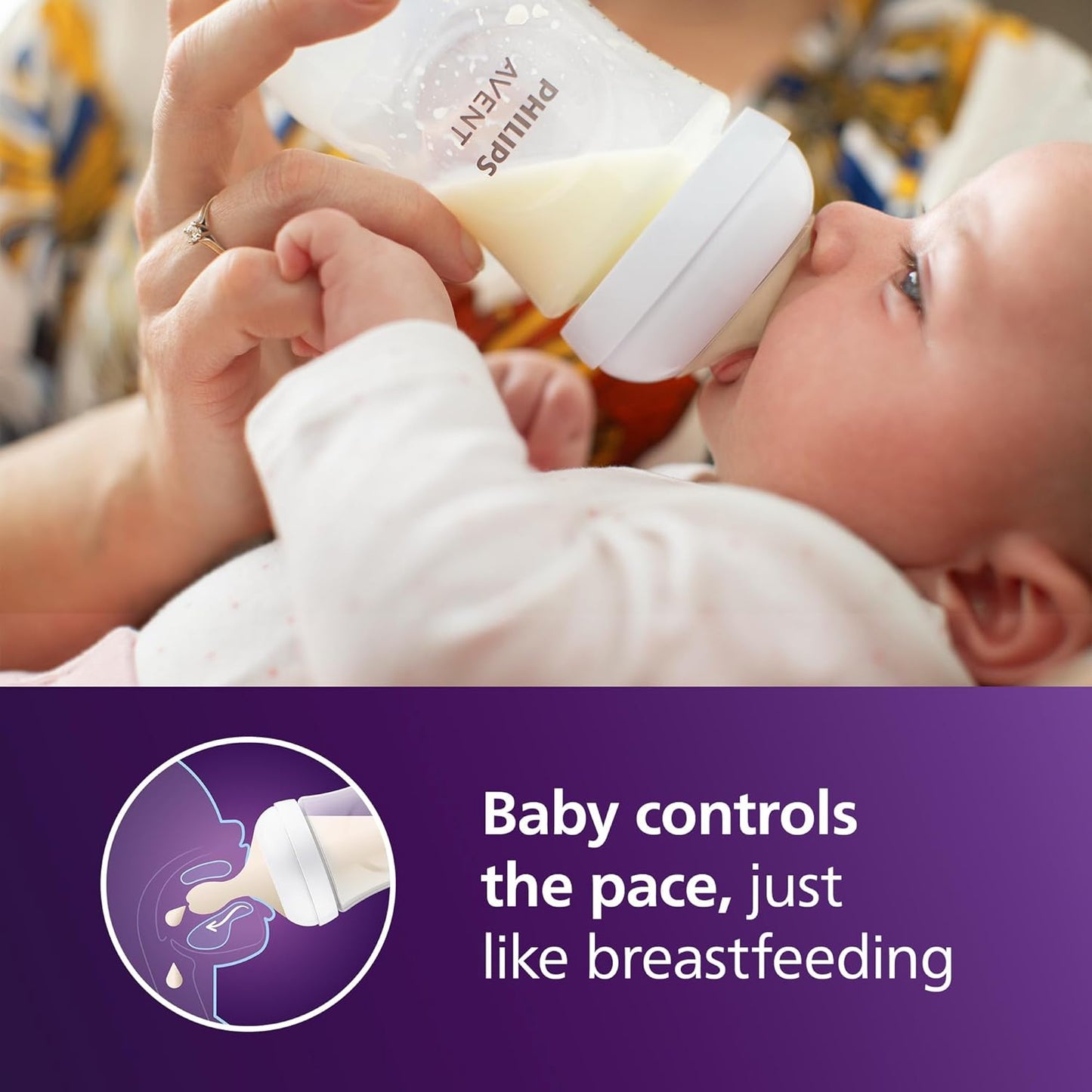 Philips Avent Natural Baby Bottles with Natural Response Nipples (Medium Flow, Flow 3) - Kidsy