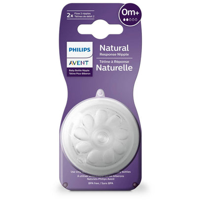 Philips Avent Natural Response Nipples (Medium Flow - Flow 2 - 2pk) - Kidsy