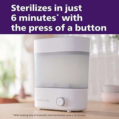 Philips AVENT Premium Baby Bottle Sterilizer with Dryer (White) - Kidsy