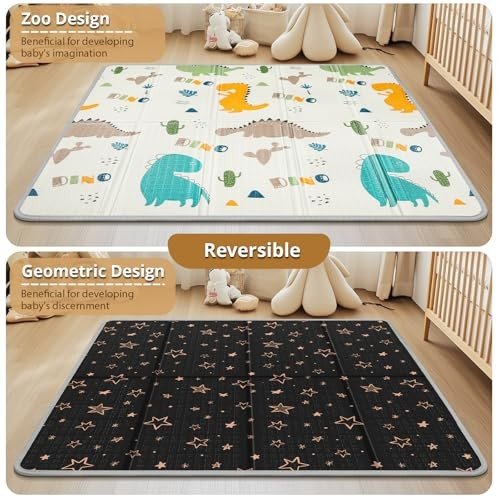 PIGLOG 50x50 Foldable Baby Play Mat (Dinosaur) - Kidsy