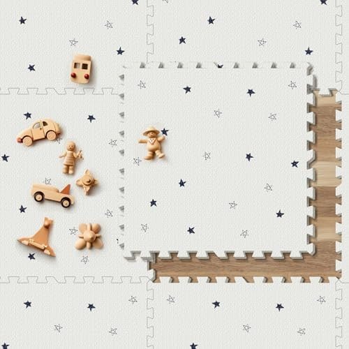 PIGLOG Baby Foam Play Mat 72"x48" (Star) - Kidsy