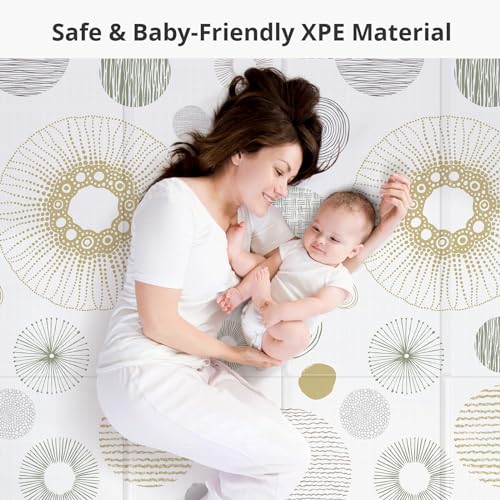 PIGLOG Extra Large Foldable Baby Play Mat, 79 × 71 Inch (Circle) - Kidsy