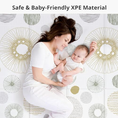 PIGLOG Extra Large Foldable Baby Play Mat, 79 × 71 Inch (Circle) - Kidsy