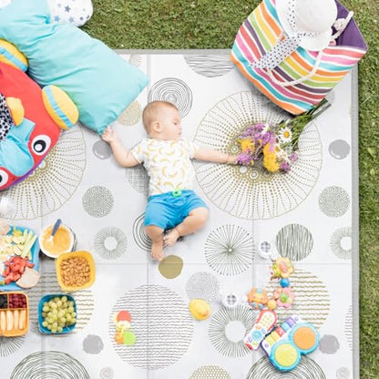 PIGLOG Extra Large Foldable Baby Play Mat, 79 × 71 Inch (Circle) - Kidsy