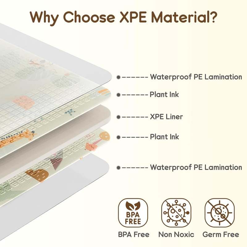 PIGLOG Foldable Waterproof Baby Play Mat 50"x50" (Giraffe) - Kidsy