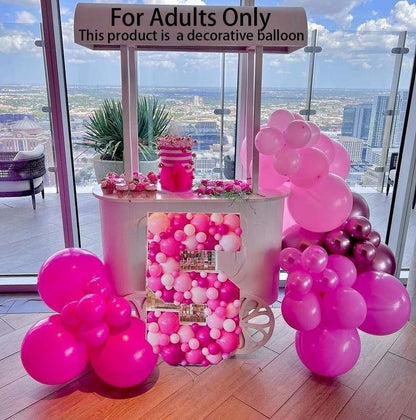 Pink Balloons Metallic Pink Balloon, 50Pcs 12Inch Hot Pink Chrome Pink Latex Balloons Light Pink Balloon and Dark Magenta Pink Balloons - Kidsy