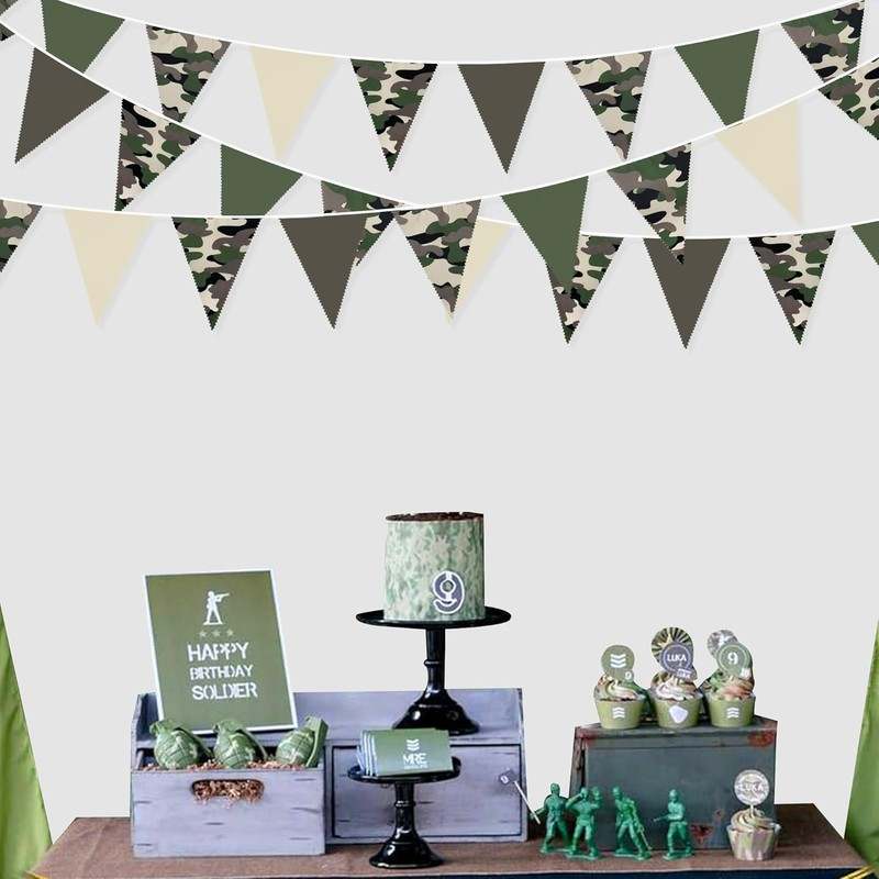 Pinkblume 32Ft Camouflage Party Decorations Green Brown (Camo) - Kidsy