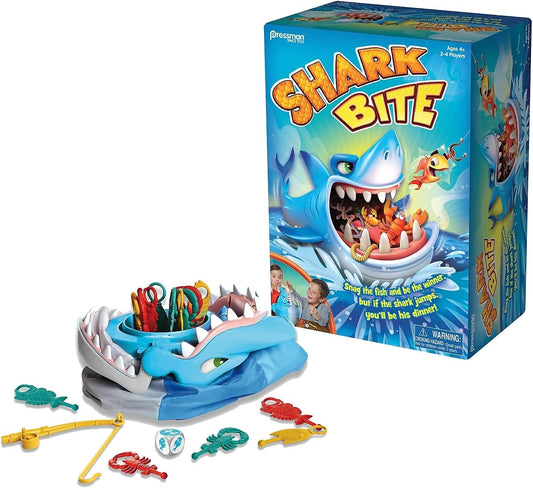 Pressman Shark Bite Roll and Fish Family Board Game - Kidsy