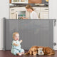 PRObebi Retractable Gate – Extra Wide, 54" x 34", Baby & Pet Use (Gray) - Kidsy