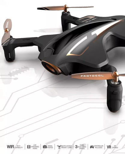 Protocol Vento Wifi Drone with Live Streaming Camera - Black - Kidsy