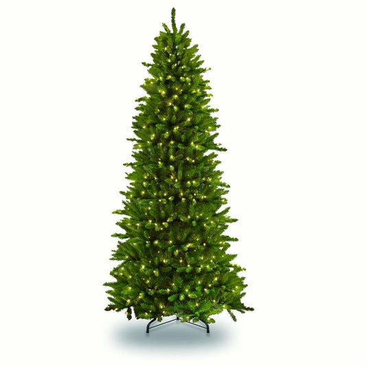 Puleo International Fraser Fir Clear Pre - lit Slim Christmas Tree - Kidsy