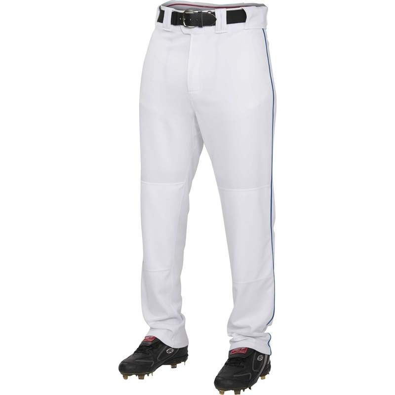 Rawlings PRO 150 Piped Baseball Pants- Adult M (White/Royal)