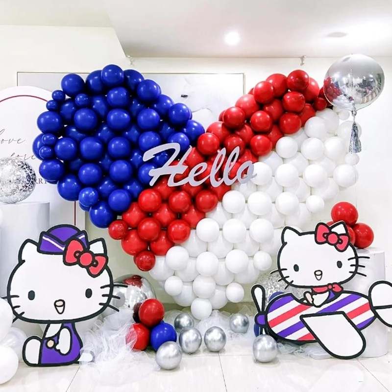 Red White and Blue Latex Balloons 100 piece 12 inch - Kidsy
