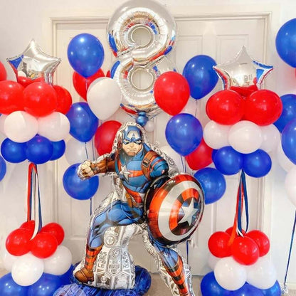 Red White and Blue Latex Balloons 100 piece 12 inch - Kidsy