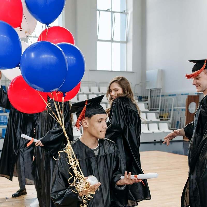 Red White and Blue Latex Balloons 100 piece 12 inch - Kidsy