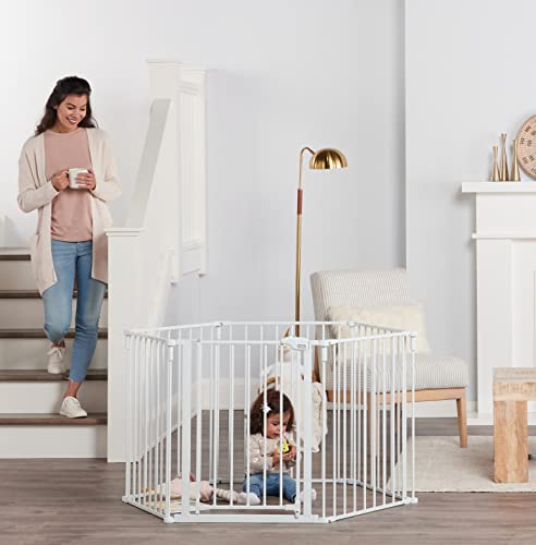 Regalo 144 - Inch Super Wide Adjustable Baby Gate and Play Yard (White) - Kidsy