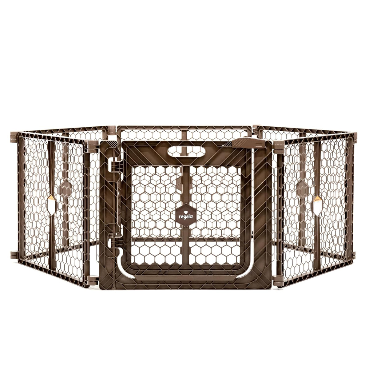 Regalo 192-Inch Super Wide Baby Gate & Play Yard (Brown) - Kidsy