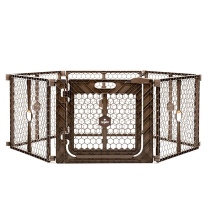 Regalo 192-Inch Super Wide Baby Gate & Play Yard (Brown) - Kidsy