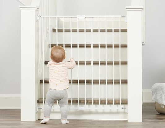 Regalo 2 - in - 1 Extra Tall Easy Swing Baby Gate (White) - Kidsy
