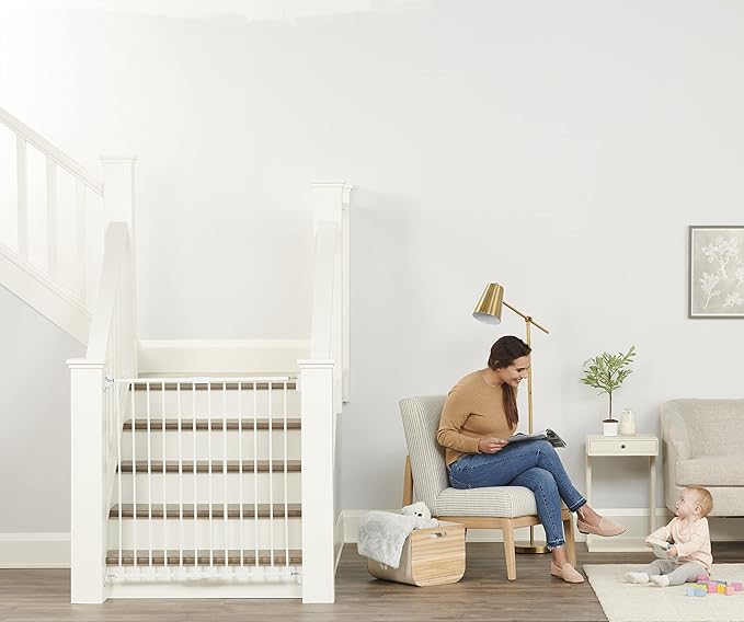 Regalo 2 - in - 1 Extra Tall Easy Swing Baby Gate (White) - Kidsy