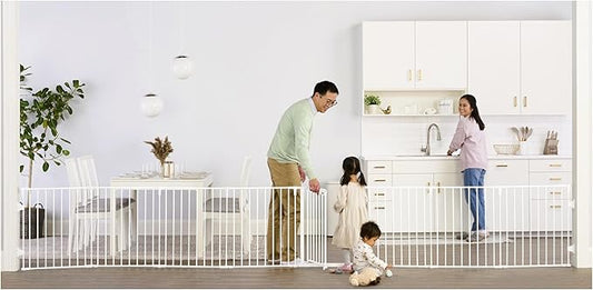 Regalo 2 - in - 1 Super Wide Adjustable Baby Gate & Playard 194" (White) - Kidsy