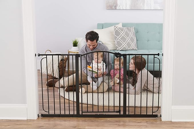 Regalo 58 - Inch Home Accents Super Wide Walk Through Baby Gate (Bronze) - Kidsy