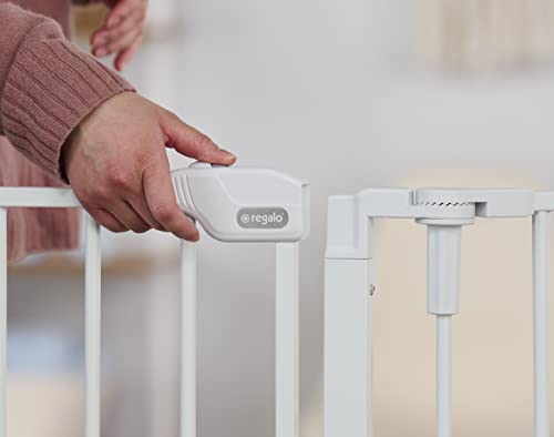 Regalo 76 Inch Super Wide Configurable Baby Gate (White) - Kidsy