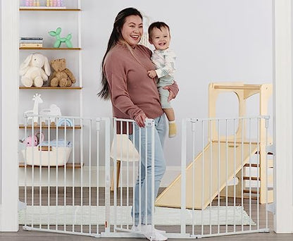 Regalo 76 Inch Super Wide Configurable Baby Gate (White) - Kidsy