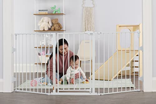 Regalo 76 Inch Super Wide Configurable Baby Gate (White) - Kidsy