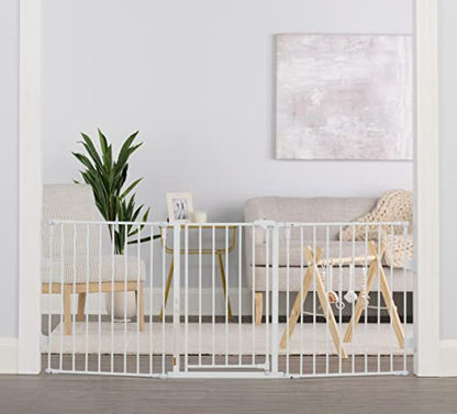 Regalo 76 Inch Super Wide Configurable Baby Gate (White) - Kidsy