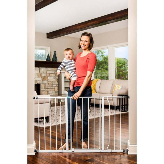 Regalo Easy Open 47" Walk - Through Gate (One Size, White) - Kidsy