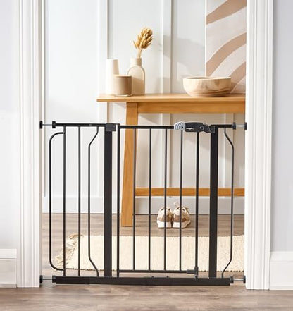 Regalo Easy Step Walk Thru Baby Gate 38.5 in (Black) - Kidsy
