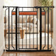 Regalo Extra Tall Walk-Through Metal Safety Gate 30" to 42" Wide (Black) - Kidsy