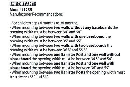Regalo Extra Tall & Wide Stairway Gate 35" Tall 34 - 55" Wide - Kidsy
