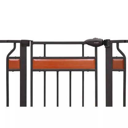 Regalo Home Accents Extra Tall & Wide Gate (Black Wooden) - Kidsy
