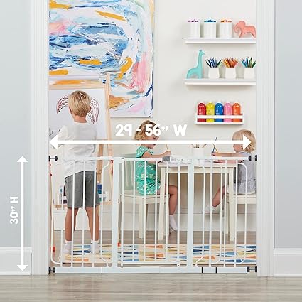 Regalo WideSpan Baby Gate 56 - inch (White) - Kidsy