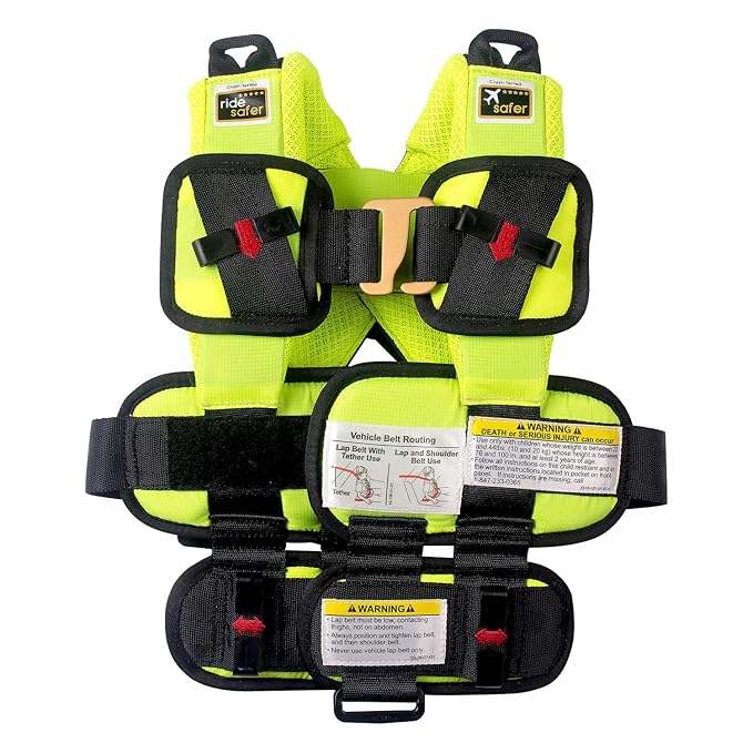 New RideSafer Gen 5 Lightweight Portable Travel Car Seat – XS (Yellow)