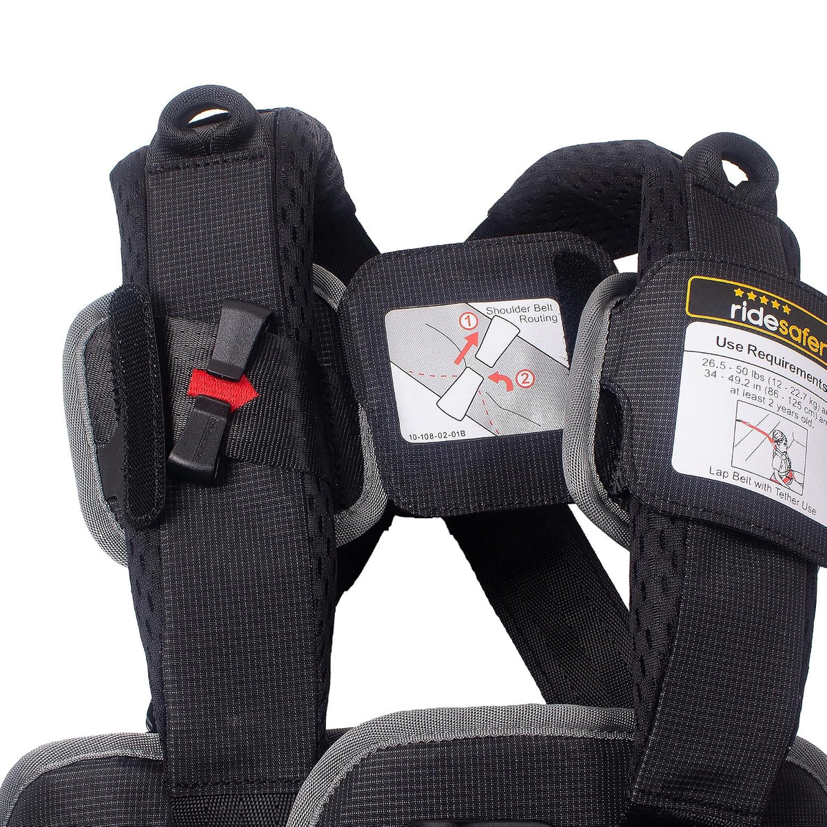 RideSafer Gen 6 Travel Vest (Black, Small) - Kidsy