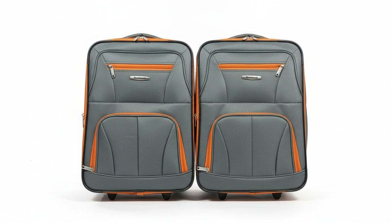 Rockland Luggage Journey 2 Piece Softside Expandable Luggage Set F32 (Gray, 19Lx13Wx8H) - Kidsy