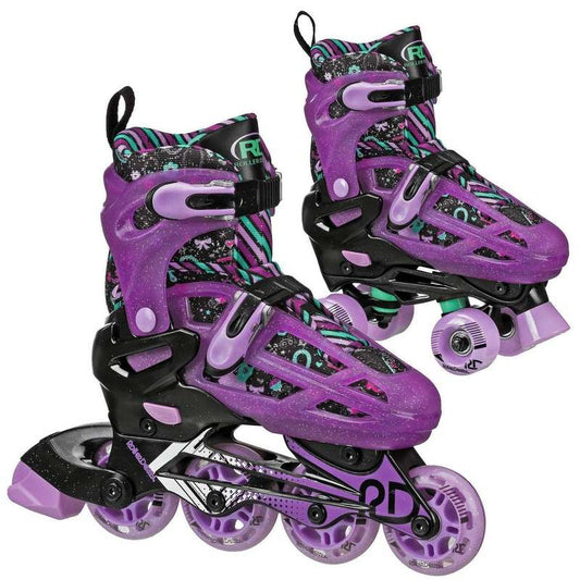 Roller Derby Lomond Girls Adjustable Inline - Quad Combo Skates (Size 3 - 6) - Kidsy