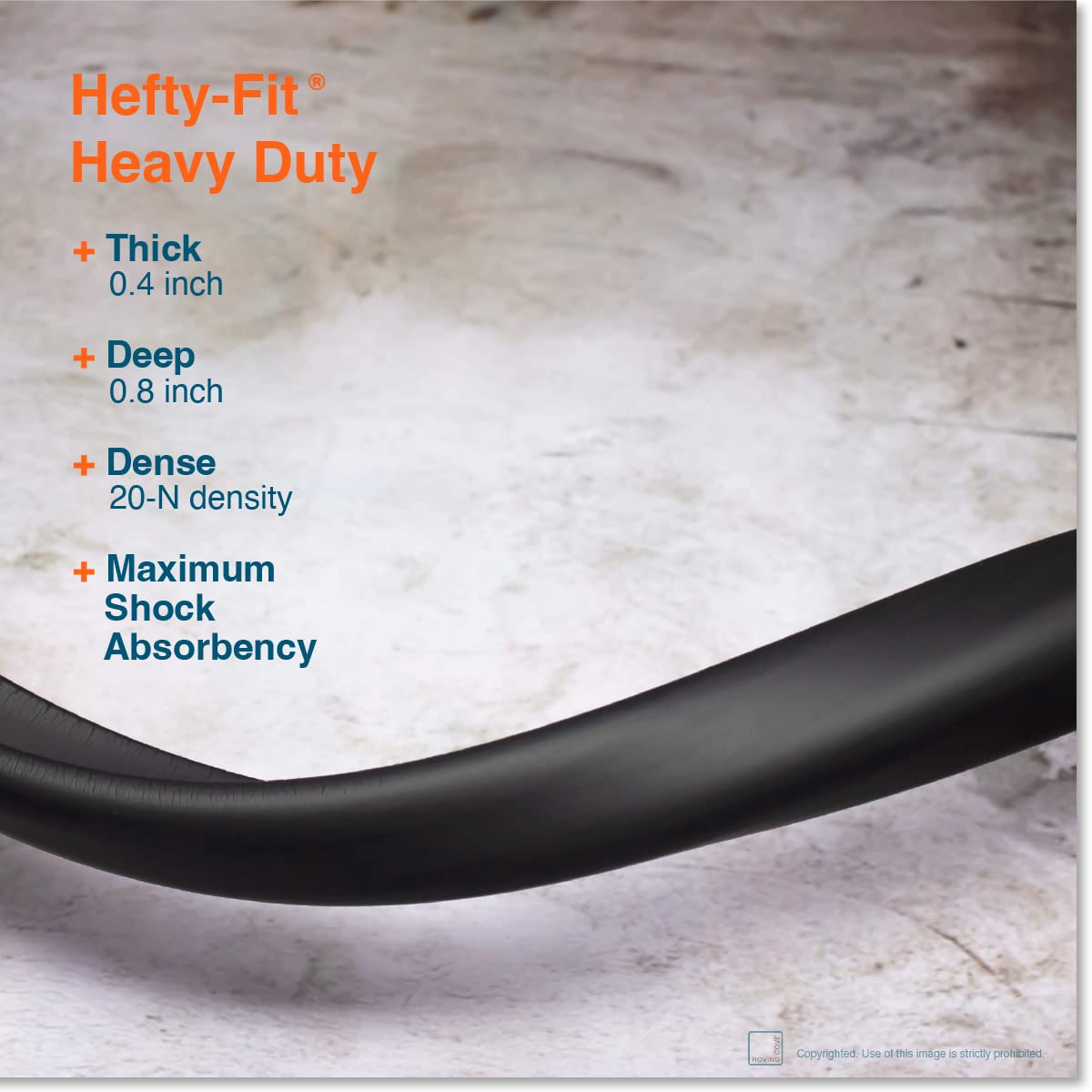 Roving Cove HeftyFit 6 - Foot Edge Protector for Baby Proofing (Onyx Black) - Kidsy