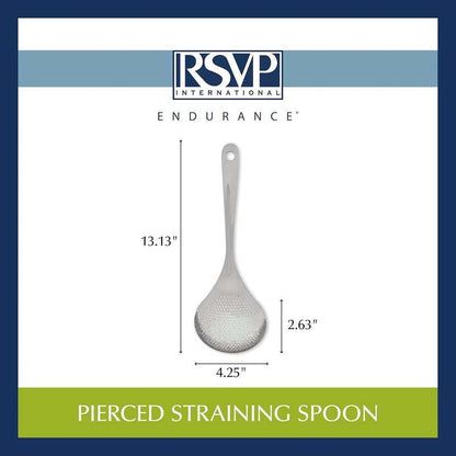 RSVP International Endurance Pierced Straining Spoon (Stainless Steel) - Kidsy